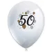 "50" vzorový latexový balónik, sada 6 ks