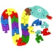 ABC - 123 hadov drevený vzdelávací puzzle