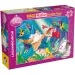 Ariel, malá morská víla 2 v 1, 108-dielne puzzle a omaľovánka 70x50 cm - Lisciani