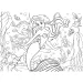 Ariel malá morská víla 2 v 1 48-dielne puzzle a omaľovánka 35x25 cm – Lisciani