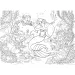 Ariel, malá morská víla 2 v 1 puzzle a omaľovánka, 108 dielikov, 50x35 cm – Lisciani