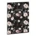 Ars Una: Flowery Black extra zošit s hladkými listami A/4
