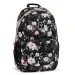 Ars Una: Flowery Black kvetinový AU-2 školský batoh, ruksak 32x46x22cm