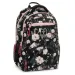 Ars Una: Flowery Black kvetinový ergonomický školský batoh, ruksak 33x45x24cm