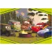Autá 2 v 1 60-dielikové Eco puzzle a omaľovánka 70x50 cm - Lisciani