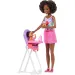 Bábika Barbie v ružových šatách, herná súprava opatrovateľky detí – Mattel
