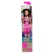 Barbie Chic módna bábika s hnedými vlasmi v ružových Barbie šatách - Mattel
