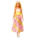 Barbie Dreamtopia: Princezná bábika v žlto-ružových šatách s motýľmi - Mattel