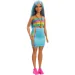 Barbie: Fashionista štýl bábika v farebne pruhovaných šatách - Mattel