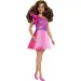 Barbie: Fashionista štýlová bábika v žiarivo ružových šatách - Mattel