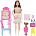 Barbie hnedovlasá učiteľka kariérna bábika herný set s doplnkami - Mattel