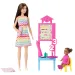 Barbie hnedovlasá učiteľka kariérna bábika herný set s doplnkami - Mattel