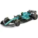 Bburago: Aston Martin AMR23 F1 pretekárske auto kovový model 1/43 (Fernando Alonso #14, verzia s prilbou)