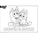 Bluey a priatelia 2 v 1 24-dielne maxi podlahové puzzle a omaľovánka 35x25 cm - Lisciani