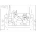 Bluey psíky na schodoch 2 v 1 48-dielne Eco mini puzzle a omaľovánka 35x25 cm – Lisciani