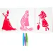 Canenco: Disney princezné omaľovánkový set s fúkacím fixom, v obálke formátu A4