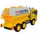 City Truck: Žltý nákladný auto s nádržou so svetlom a zvukom 1/18