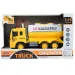 City Truck: Žltý nákladný auto s nádržou so svetlom a zvukom 1/18
