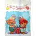 Darčeková taška s vianočnými medvedíkmi a nápisom Merry Christmas 32,5x45,5x10cm