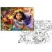 Disney Encanto 2 v 1, 108-dielne puzzle a omaľovánka 70x50 cm - Lisciani