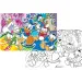 Disney Káčerovo 2 v 1, 108-dielne puzzle a omaľovánka 70x50 cm - Lisciani