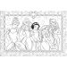 Disney Princezné 2 v 1, 108-dielne puzzle a omaľovánka 50x35 cm – Lisciani