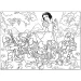 Disney Snehulienka 2 v 1 maxi 150-dielne puzzle a omaľovánka 70x50 cm - Lisciani