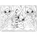 Disney Stitch 2 v 1 maxi 4x48-dielne puzzle a omaľovánka 35x25 cm - Lisciani