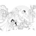 Disney princezné 2 v 1 puzzle s 24 dielikmi a omaľovánka 50x35 cm - Lisciani