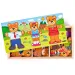 Drevené puzzle s obliekacou medveďou rodinkou - Woodyland