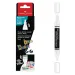 Faber-Castell: Black Edition Shake &amp; Paint obojstranný biely marker s hrotmi 3 mm a 1 mm