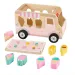 Fisher-Price: Drevený zmrzlinový vozík s triedením tvarov - Mattel