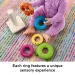 Fisher-Price: Senzorický Rock-A-Stack™ krúžkový pyramíd - Mattel