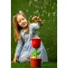 FruBlu: Svetelný bublinkovač Ruža s 2x40ml tekutinou