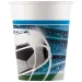 Futbalové papierové poháre s motívom gólovej radosti, sada 8 ks, 200 ml