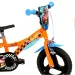 Hot Wheels 12” detský bicykel s držiakom na fľašu a pomocnými kolieskami v oranžovo-čiernej farbe – bicykel Dino Bikes