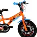 Hot Wheels 14" detský bicykel s držiakom na fľašu a pomocnými kolieskami v oranžovo-čiernej farbe – bicykel Dino Bikes