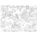 Kniha džungle 2 v 1, 108-dielne puzzle a omaľovánka 50x35 cm - Lisciani