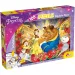 Kráska a zviera 2 v 1, 108-dielne puzzle a omaľovánka 50x35 cm - Lisciani
