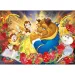 Kráska a zviera 2 v 1, 108-dielne puzzle a omaľovánka 50x35 cm - Lisciani