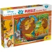 Leví kráľ 2 v 1, 24-dielne puzzle a omaľovánka 50x35 cm - Lisciani