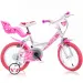Little Heart ružovo-biely detský bicykel vo veľkosti 16 - bicykel Dino Bikes