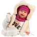 Llorens: Mimi 42 cm plačúca bábika v sade Love Bear s medvedíkom