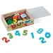 Magnetické drevené čísla, sada na rozvoj zručností v úložnej krabici - Melissa &amp; Doug