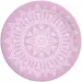 Mandala fialovo-biely 8-dielna sada papierových tanierov 23 cm