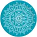 Mandala modro-biely papierový tanier, 8-dielna sada, 23 cm