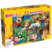 Maša a medve obrázky 2 v 1, 35-dielne maxi podlahové puzzle a omaľovánka 70x50 cm - Lisciani