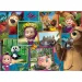 Maša a medve obrázky 2 v 1, 35-dielne maxi podlahové puzzle a omaľovánka 70x50 cm - Lisciani