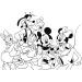Mickey Mouse 2 v 1, 2x12-dielne maxi puzzle a omaľovánka - Lisciani