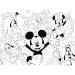Mickey Mouse a priatelia 2 v 1 24-dielna Eco mini puzzle a omaľovánka 35x25cm – Lisciani